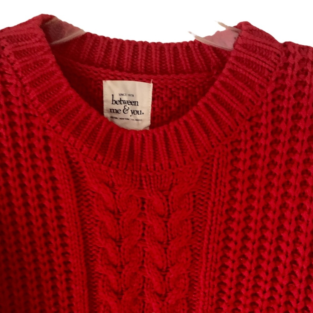 Between me & you Sweater Women’s Red Size XS - Picture 4 of 7